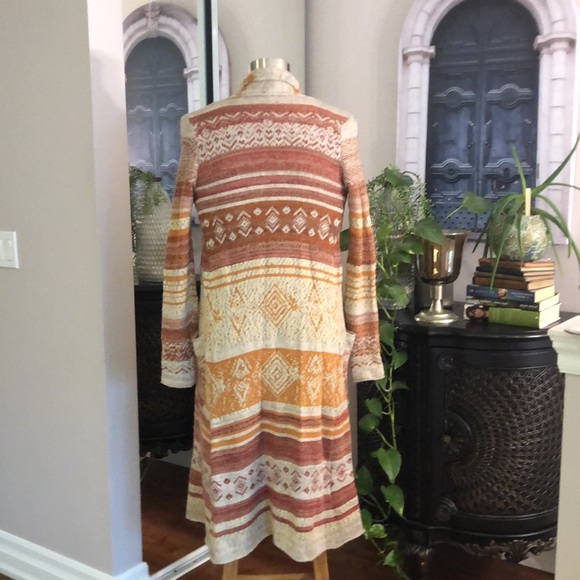 Free People Warm Toned Striped Cardigan - Picture 4 of 9